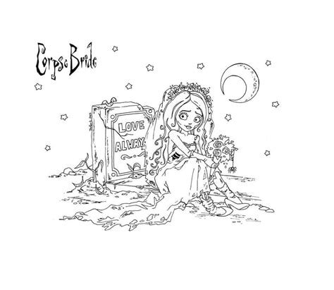 Image result for Corpse Bride Emily Coloring