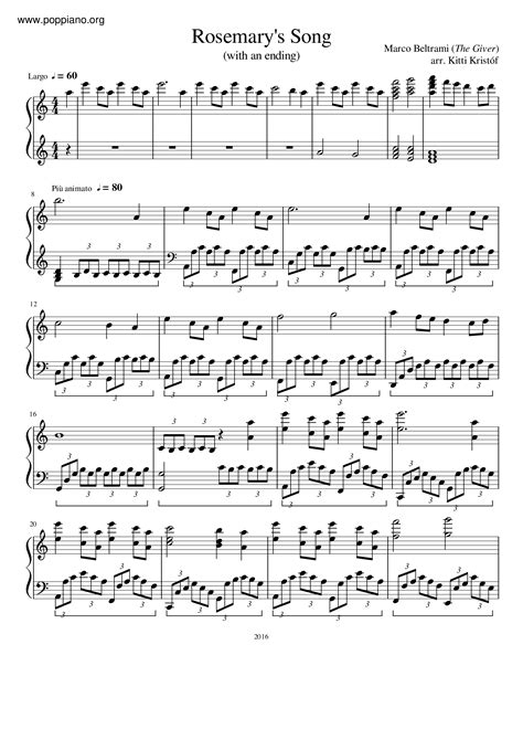 Rosemary The Giver Piano at Hugo Jenyns blog