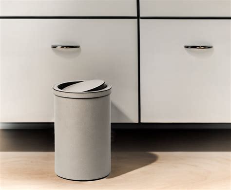 Cream Round Metal Bin with Lid – Maison SIA
