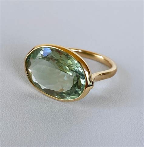 Marina J. Solid 14k Yellow Gold and Green Amethyst Ring at 1stDibs ...