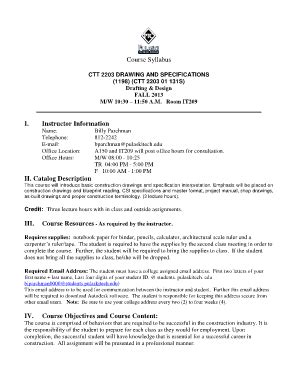 Fillable Online CTT 2203 DRAWING AND SPECIFICATIONS Fax Email Print ...