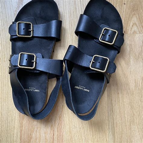 Saint Laurent Birkenstock/slide shoes Size 7.5... - Depop