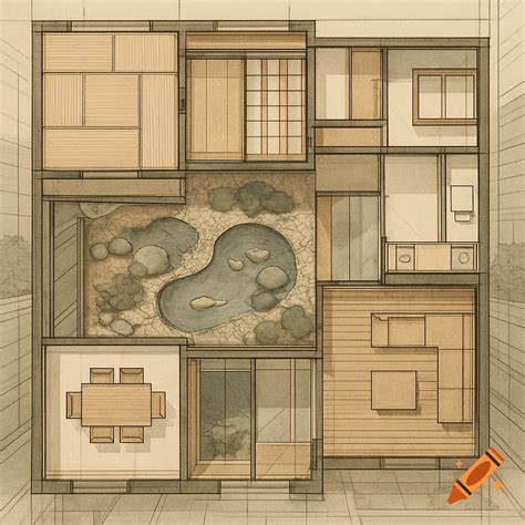 Modern Japanese House Blueprint
