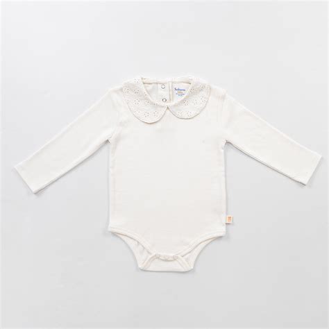 Peter Pan Collar Bodysuit - Ivory | Softsens Baby – Softsens Baby Clothing
