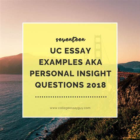 20 UC Essay Examples AKA Personal Insight Questions 2024/2025 | Essay ...