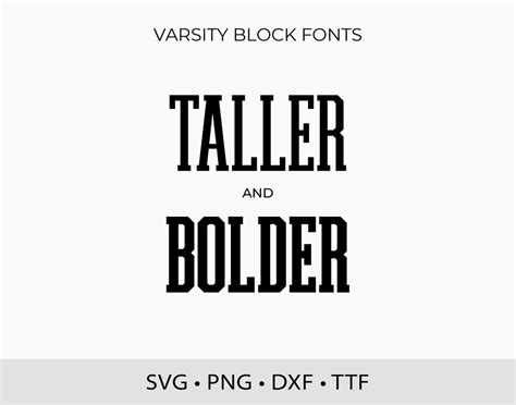 Buy Varsity Fonts Tall TTF SVG College Fonts for Cricut Block Font ...