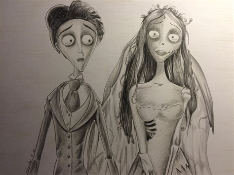 Image result for Corpse Bride Pencil Drawing