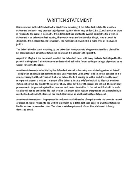 Written Statement Examples 的图像结果