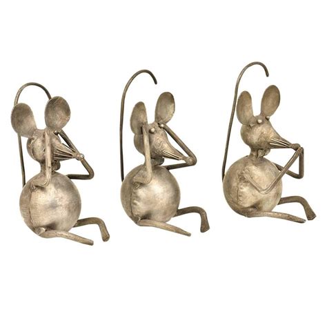 Buy Indian-Shelf Three Rats Hear See Speak No Evil Ation Showpieces ...