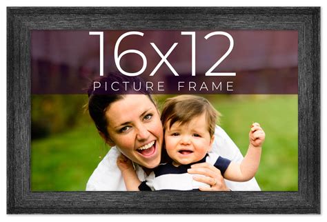 16x12 Frame Black Real Wood Picture Frame Width 1.5 inches | Interior ...