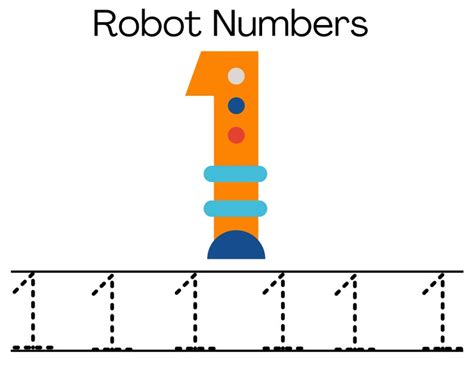 Robot Numbers Worksheet 的图像结果
