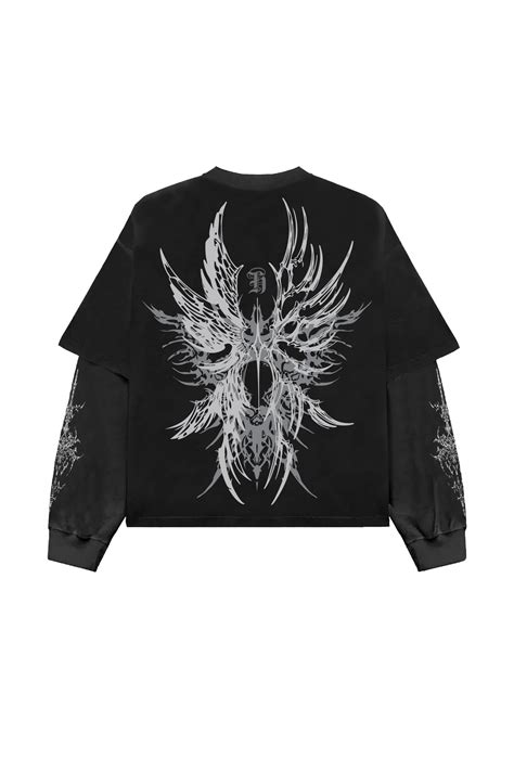 Runes in Progress Designed Oversized Long Sleeve T-shirt – Hauntrex