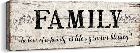 KSIW-Family Signs Wall Decor Quote Words Wall Plaques Family Unframed ...