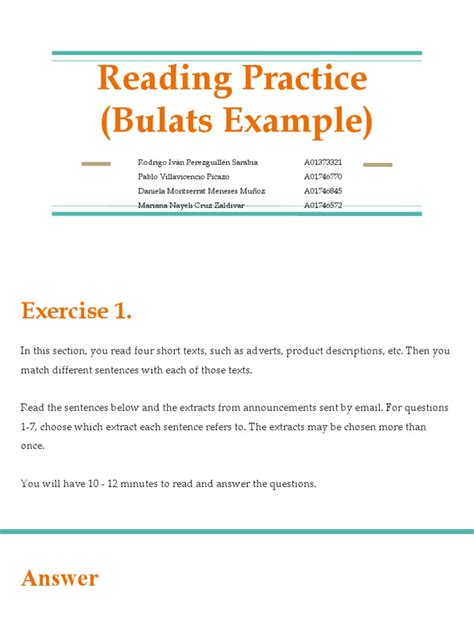 Image result for Reading Presentation Example