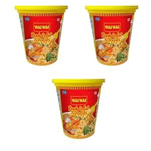 WAI WAI Ready to WAT Cup Noodles 65GM (Pack of 3)'Unique' : Amazon.in ...