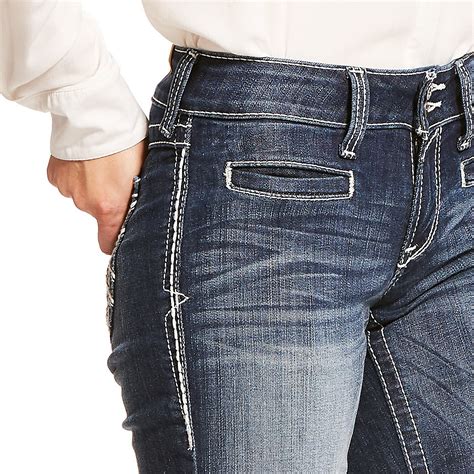 Ariat Women's Trouser Mid Rise Stretch Entwined Wide Leg Jeans | Academy