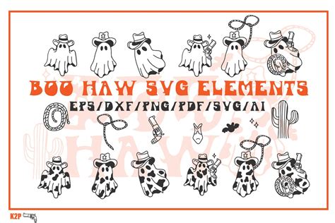 Boo Haw SVG Elements Graphic by KtwoP · Creative Fabrica