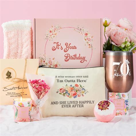 Oppakou 70th Birthday Gifts for Women, Personalised 70th Birthday ...