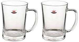 Buy Yujing Beer Mug, 650 ml, 2 -Piece, Clear Online at Low Prices in ...