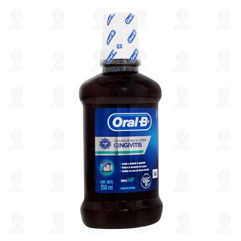Enjuague Bucal Oral-B para Gingivitis Sabor a Menta, 350 ml.