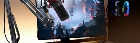 FIFINE USB Gaming Microphone Set with Flexible Arm Stand Pop Filter ...