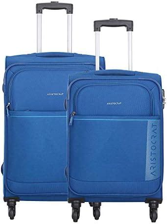 Aristocrat Baleno Set of 2 (Small + Large) Polyester Softsided 4 Wheels ...