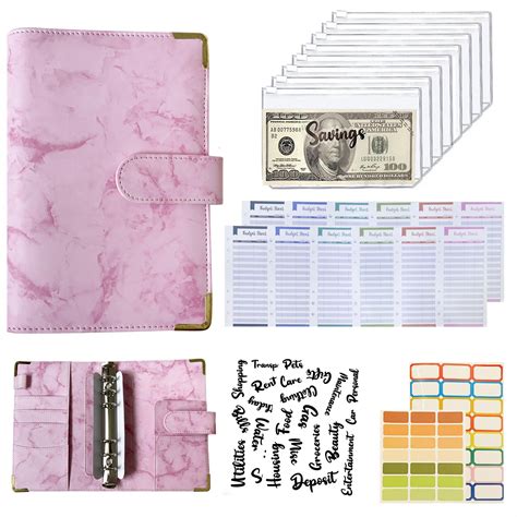 Marble A6 Budget Planner Binder with Cash Envelopes – CRAZE