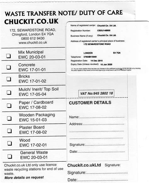 Image result for Asbestos Consignment Note