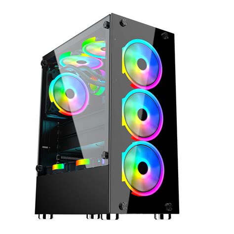 Computer RGB Glass ATX Case For Gaming