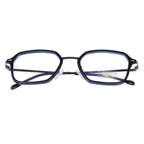 Black & Blue Hexagon Rimmed Eyeglasses - L1599 – LEO Eyewear