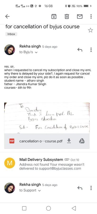 Byju's — Cancellation of byju's courses