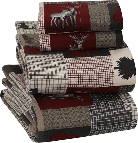 Sleepdown 100% Cotton Flannel Sheets Queen - Warm & Cozy 170 GSM ...