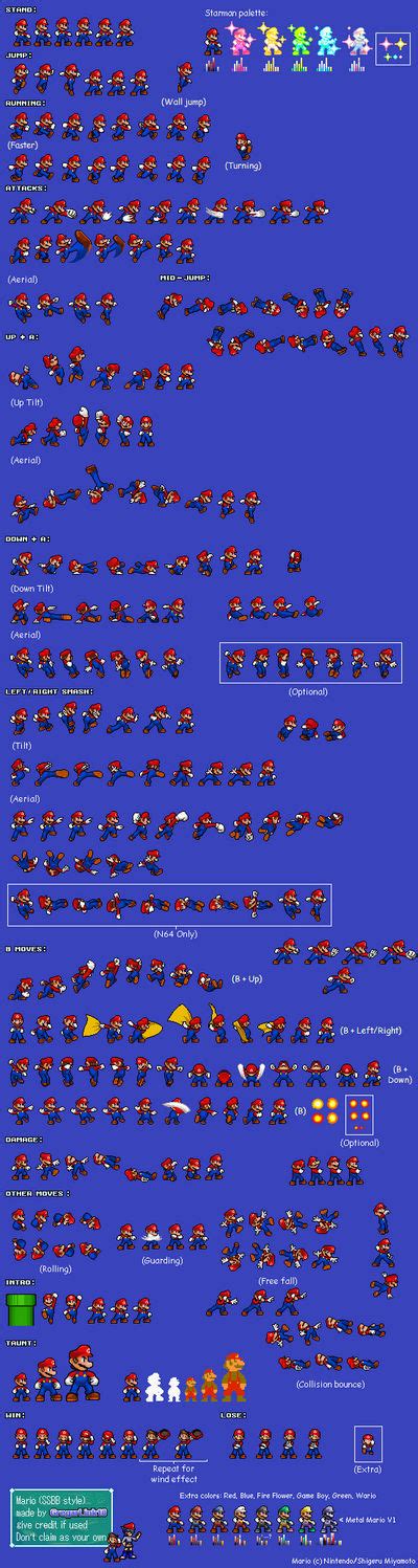 Mario Sprite Sheet by thekrillmaster on DeviantArt