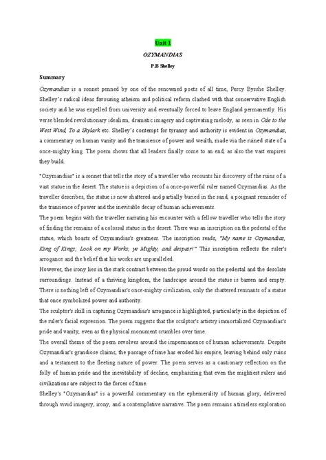 Summaries of Literary Works - Sem IV (ENG) - Studocu