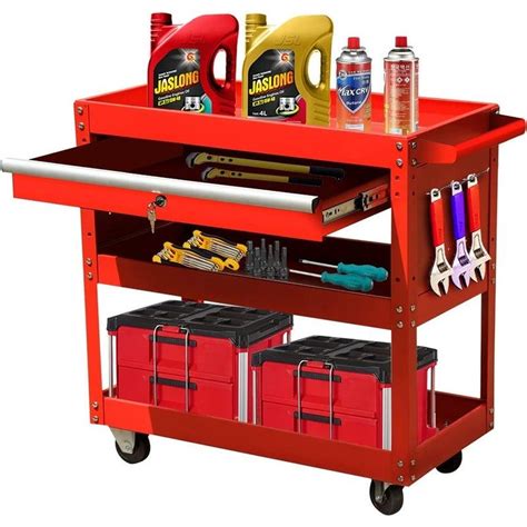Tool cart on wheels 3 tier rolling tool box mechanic tool chest – Artofit