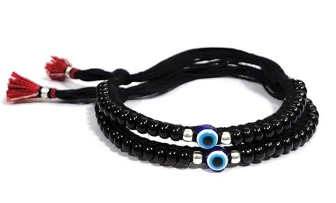 Jewel string Unisex-Child Evil Eye Nazariya (1Pair) Adjustable Cord ...