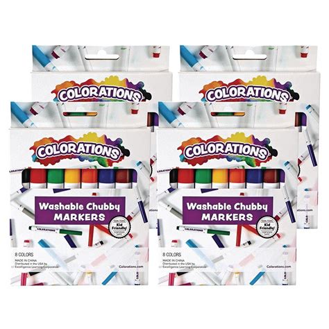 Colorations Chubby Markers - 8 Colors, 4 Packs - India | Ubuy