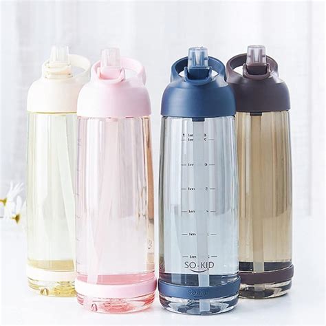 Buy Drinking Cups,550ml 850ml 1000ml Outdoor Straw Water Bottle Big ...