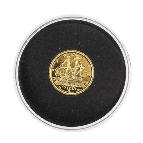 1996 Gibraltar 15 Ecus Gold Coin