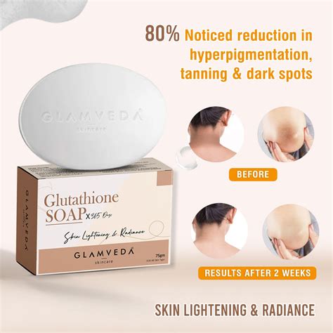 Glamveda Glutathione Skin Lightening & Whitening Soap with Kojic Acid ...