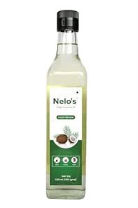 Nelo's Virgin Coconut Oil - 500 ml | Cold-pressed | Glass Bottle | No ...
