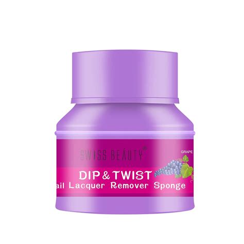 Swiss Beauty SB-3001 Dip & Twist Nail Polish Lacquer Remover Sponge ...