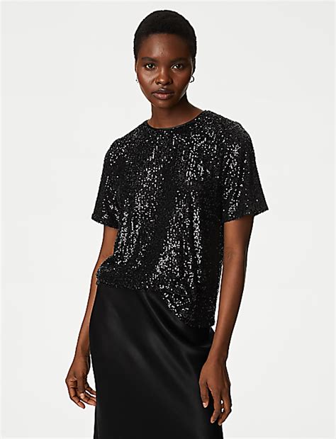 Buy Sequin Top at Marks & Spencer