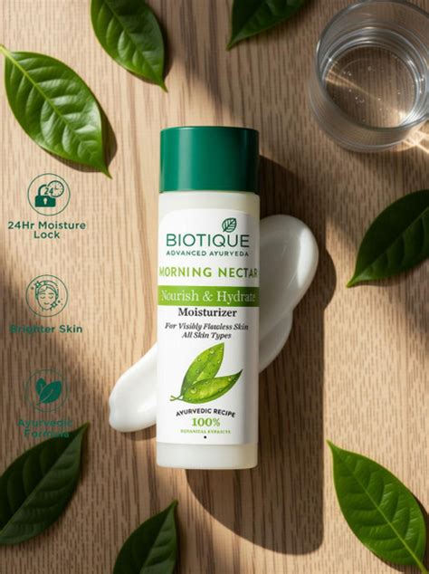 BIOTIQUE Morning Nectar Flawless Skin Moisturizer | 24H Deep Moisture ...