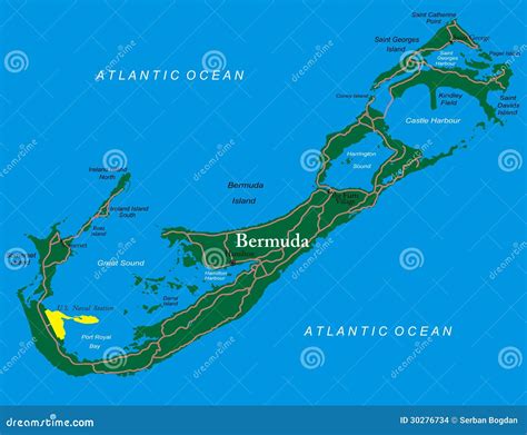 Bermuda map stock vector. Illustration of banner, icon - 30276734