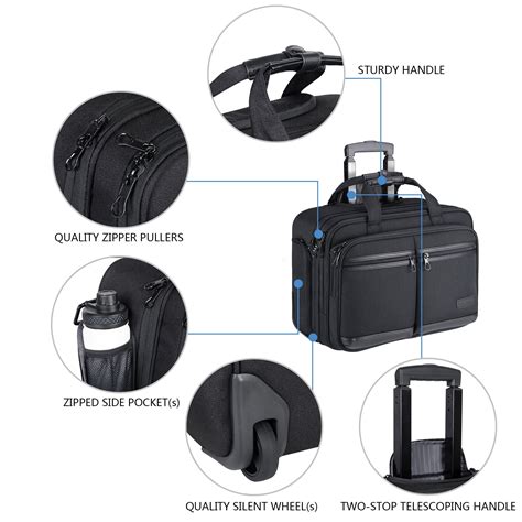 KROSER Rolling Briefcase for 17.3 Laptop, Black India | Ubuy