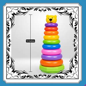 TOYZTREND Plastic Baby Kids Teddy Stacking Ring Jumbo Stack Up ...