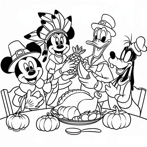 Disney Thanksgiving coloring pages - ColoringLib