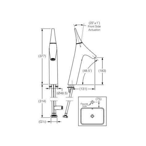Kohler Table Mounted Tall Boy Basin Mixer Vive K-23967IN-4ND-BL - Matte ...