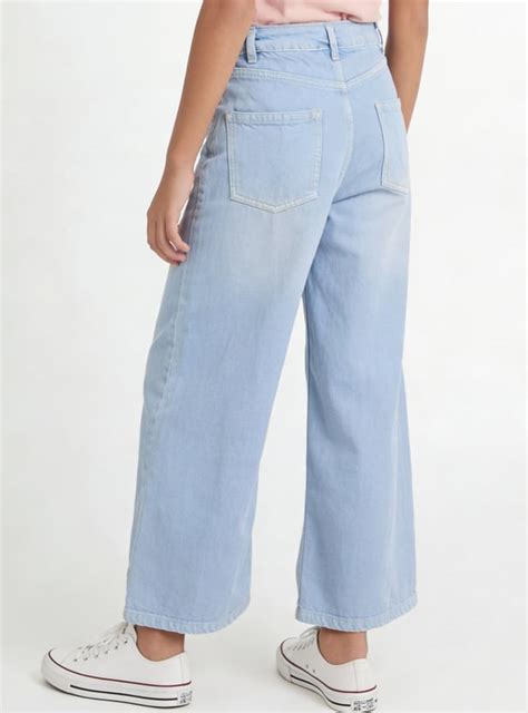 Buy Girls Washed Wide Leg Jeans Online at just Rs. 899.0 ...